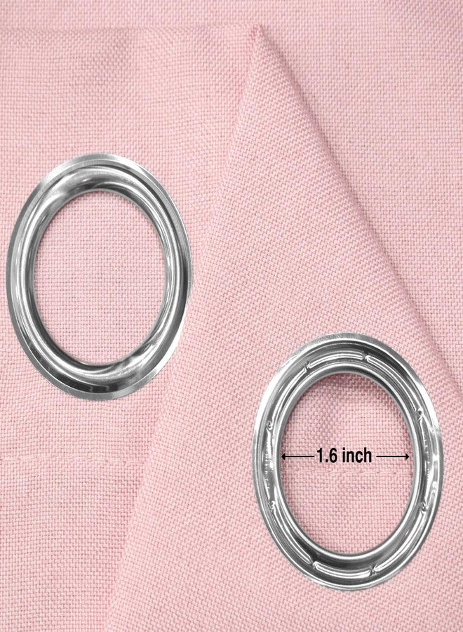 UPOPO Pink Kitchen Tier Curtains Over Sink 30 inches Long Privacy Linen Textured Cafe Curtains Short Bathroom Small Mini Cabinet Caravan Basement Half Window Curtain Bedroom 2 Panels Grommet Top - Image 5